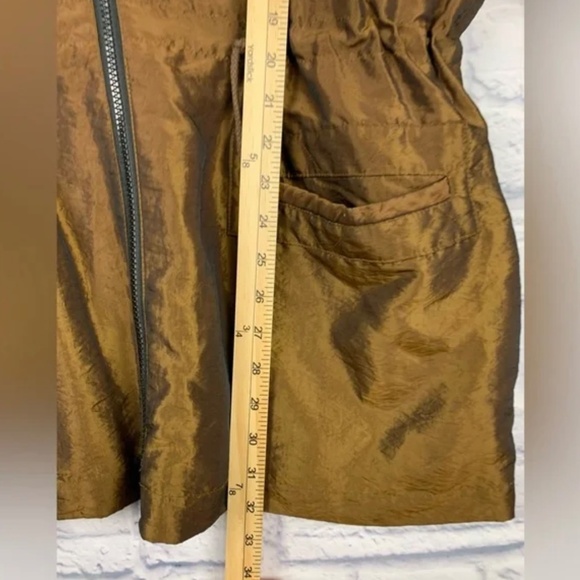 Vintage Greg Bell Bronze  Parachute Coat Lamb Fur Hood - Picture 7 of 8